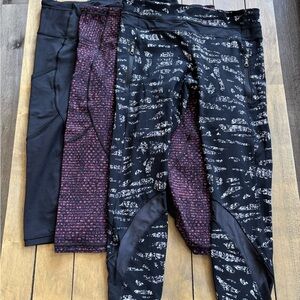 Lot of 3 Lululemon leggings - sz 10